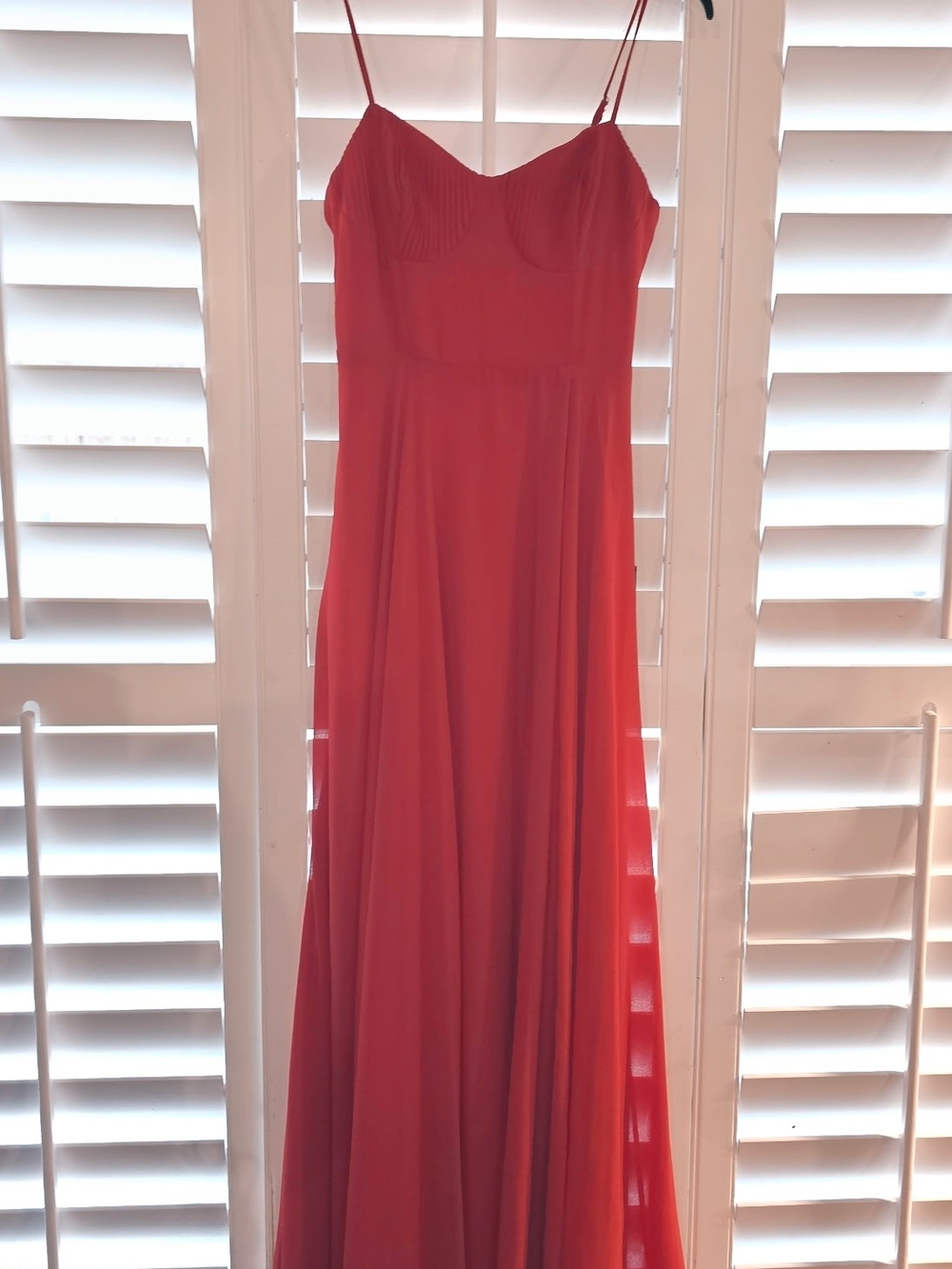 Lulus NWT Red Pleated Bust Maxi
